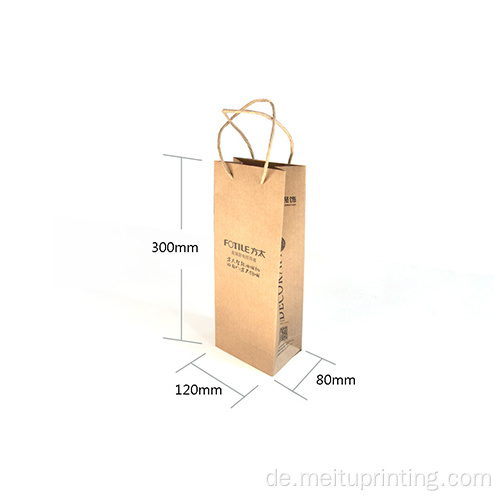 Kundenspezifischer Druck Brown Kraft Paper Bag